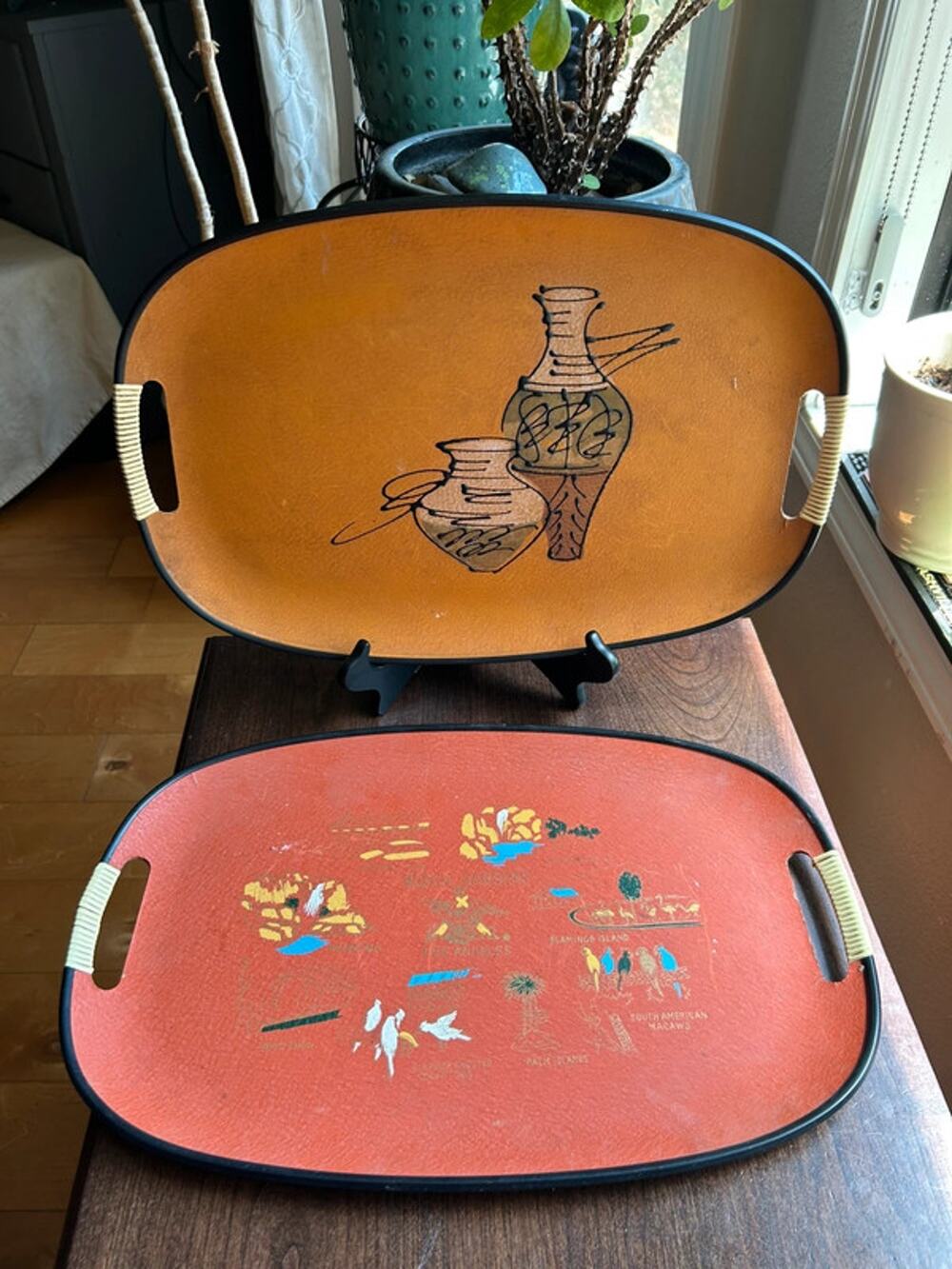 Vintage Mid-Century Modern serving trays MCM Japan